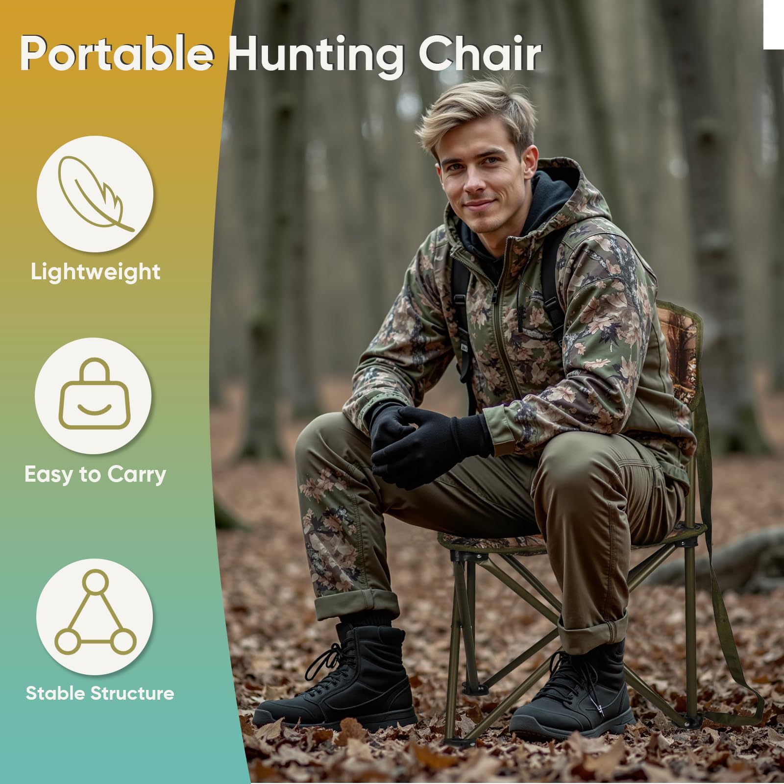 TIMBERHIDE chair with cup holder for convenient outdoor refreshments