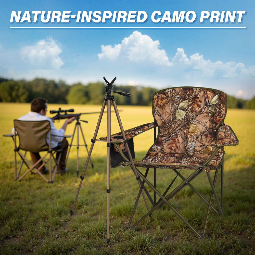 TIMBERHIDE padded armrests enhance comfort during long hunting trips or fishing sessions.