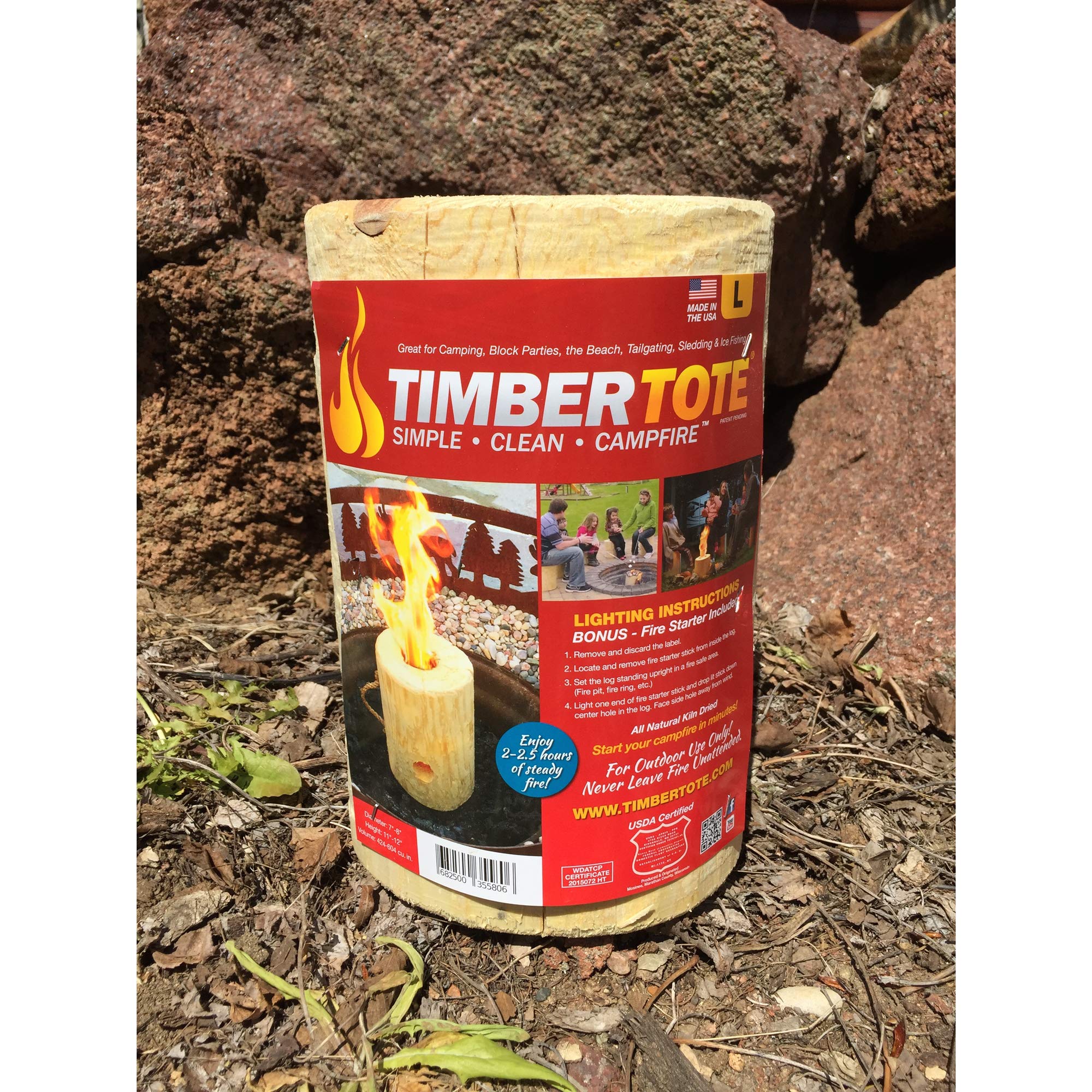 Timber Tote stands 12 inches tall for stable placement.