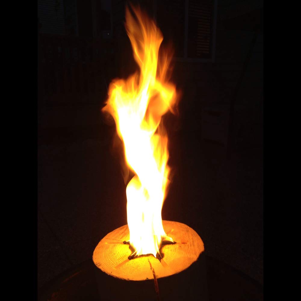 Timber Tote burns down to nearly nothing for easy cleanup.