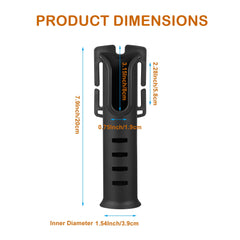 Two black Timsec fishing rod holders side by side