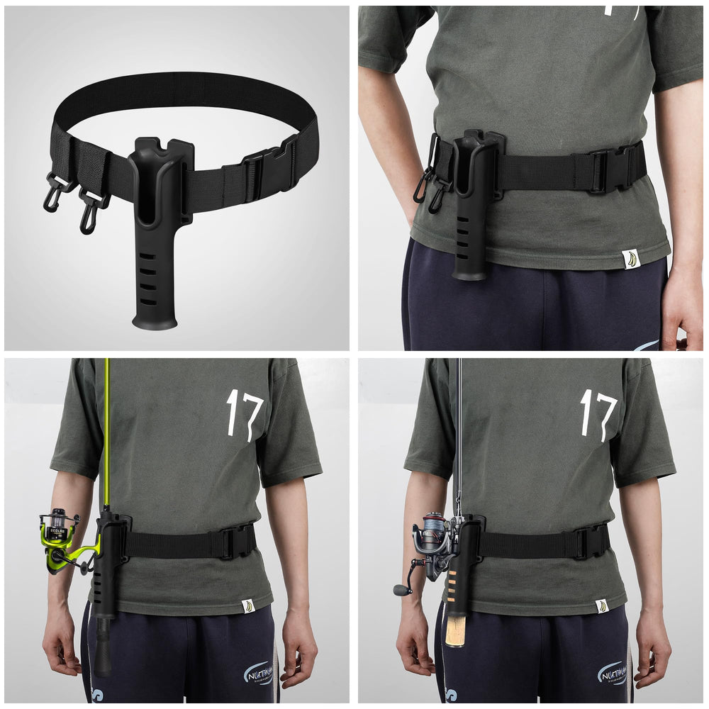 Rod holders attached to a life vest for surf fishing