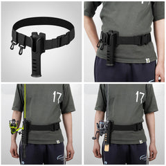 Rod holders attached to a life vest for surf fishing