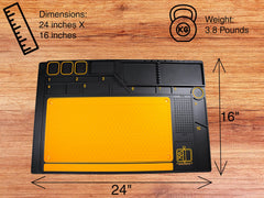 Tinfish Tackle Co metric and standard ruler for quick material measurement.