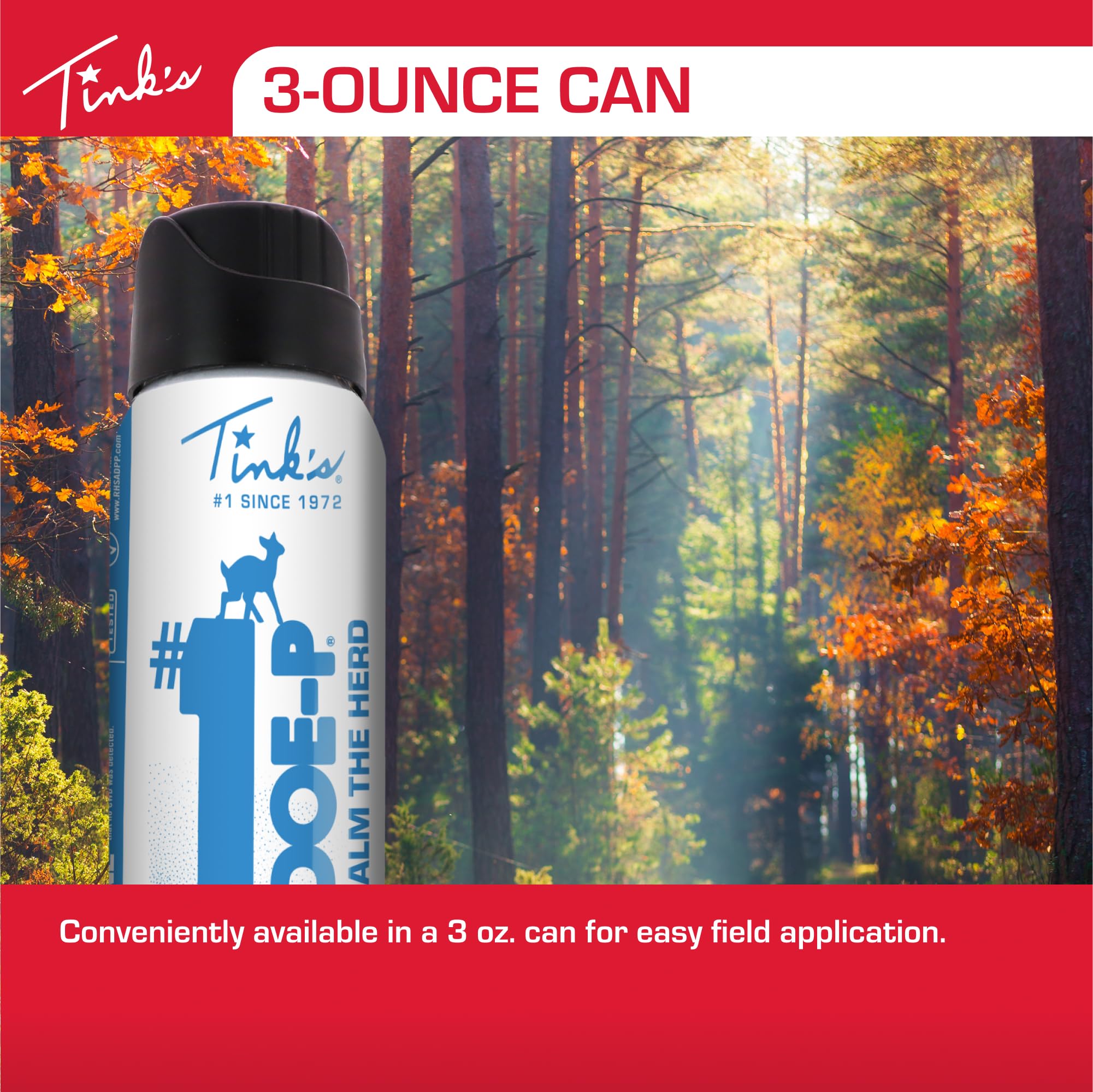 Deer in natural habitat respond to TINK'S Doe-P all-season attractant cues.