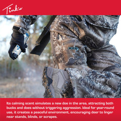 Close-up of ultra-fine mist from TINK'S Doe-P spray for even coverage.