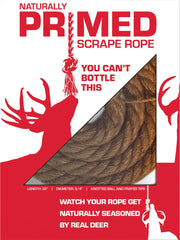 Tink's Naturally Primed Scrape Rope 32-inch product shot emphasizing authentic deer scent