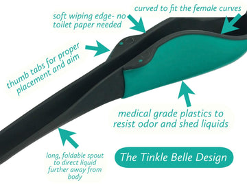 Tinkle Belle cleaning and dry-ready after use