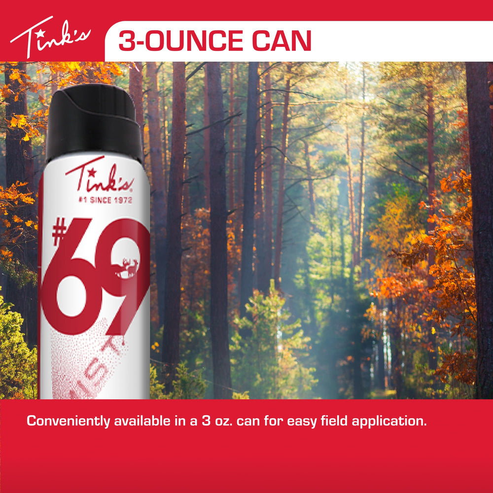 3 oz can is compact for easy field carry and quick applications.