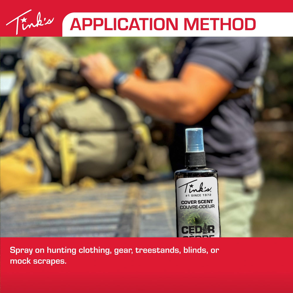 Tink's Cedar Cover Scent around blinds for odor control.