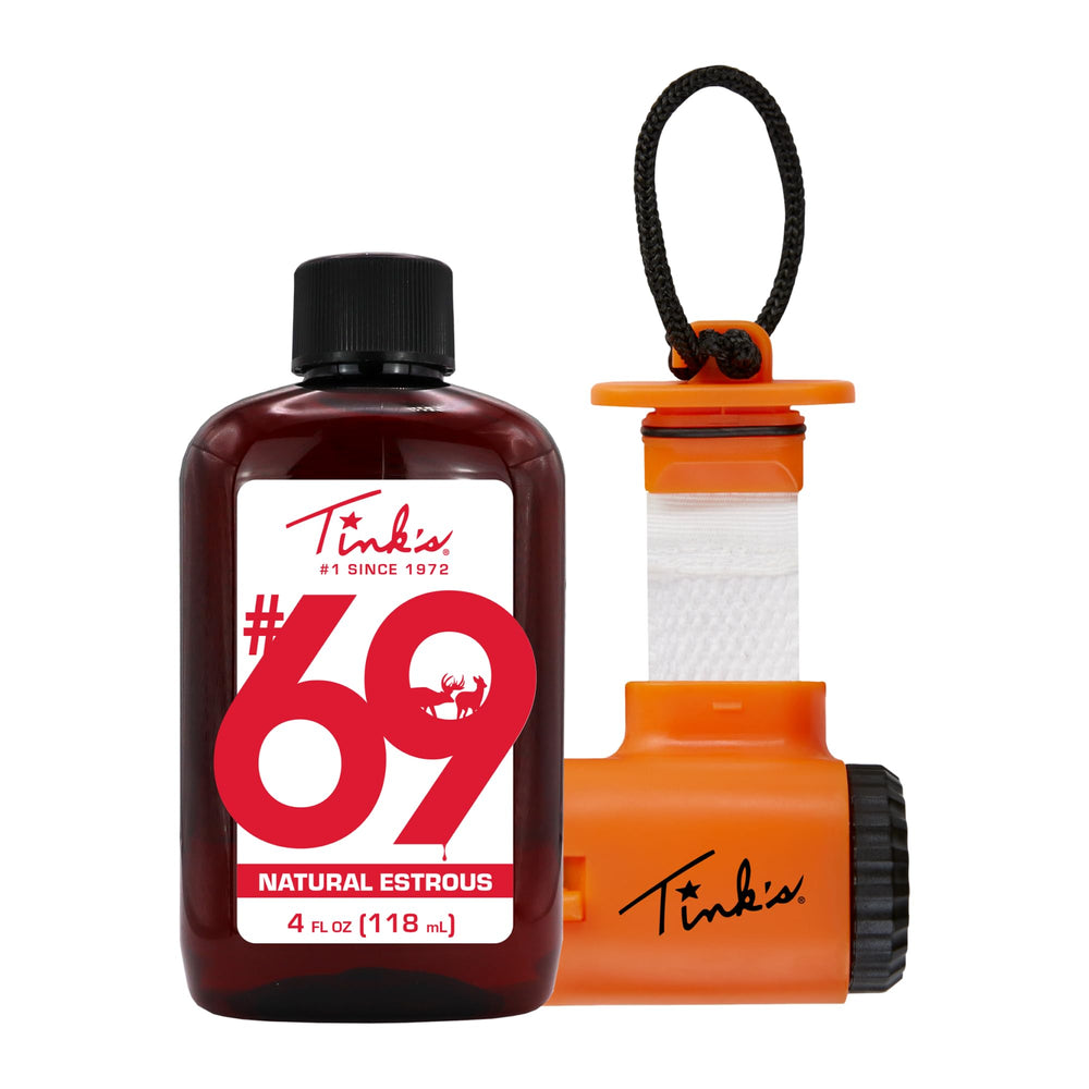 Tink's Doe-in-Rut 4oz buck lure bottle increases buck interest during the rut.