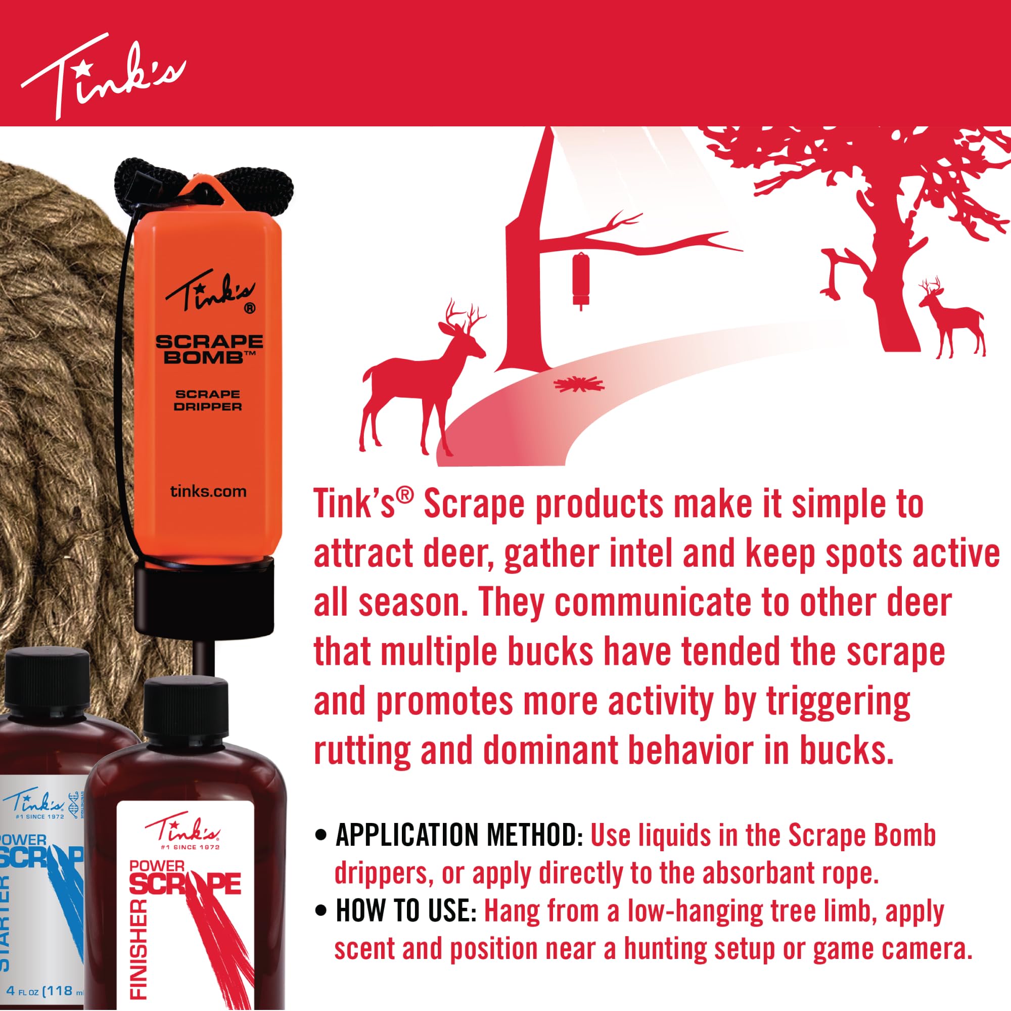 Tink's Doe-in-Rut formula bottle boosts rut attraction during the season.