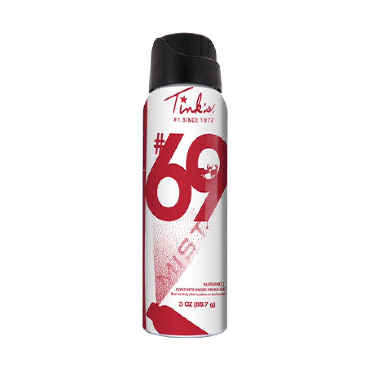TINK'S Doe-in-Rut urine spray can for long-lasting buck attraction in the field.