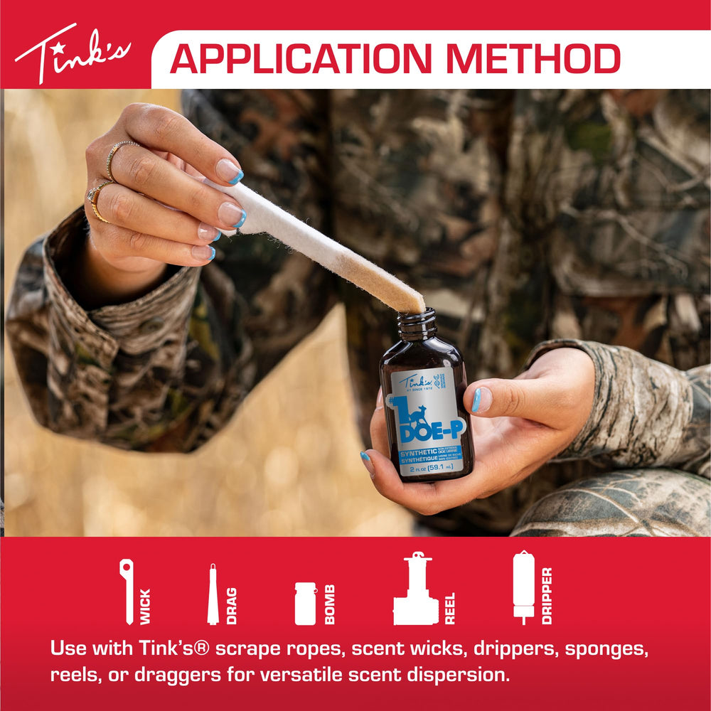 Ground application over a mock scrape with Tink's Doe-P.