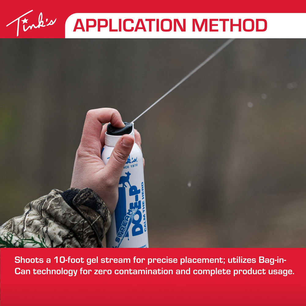 5 oz Doe-P can with locking nozzle for secure spraying.