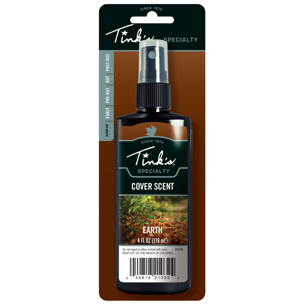 TINK'S Earth Cover Scent Spray action demonstrates easy pump-spray control for treestand use