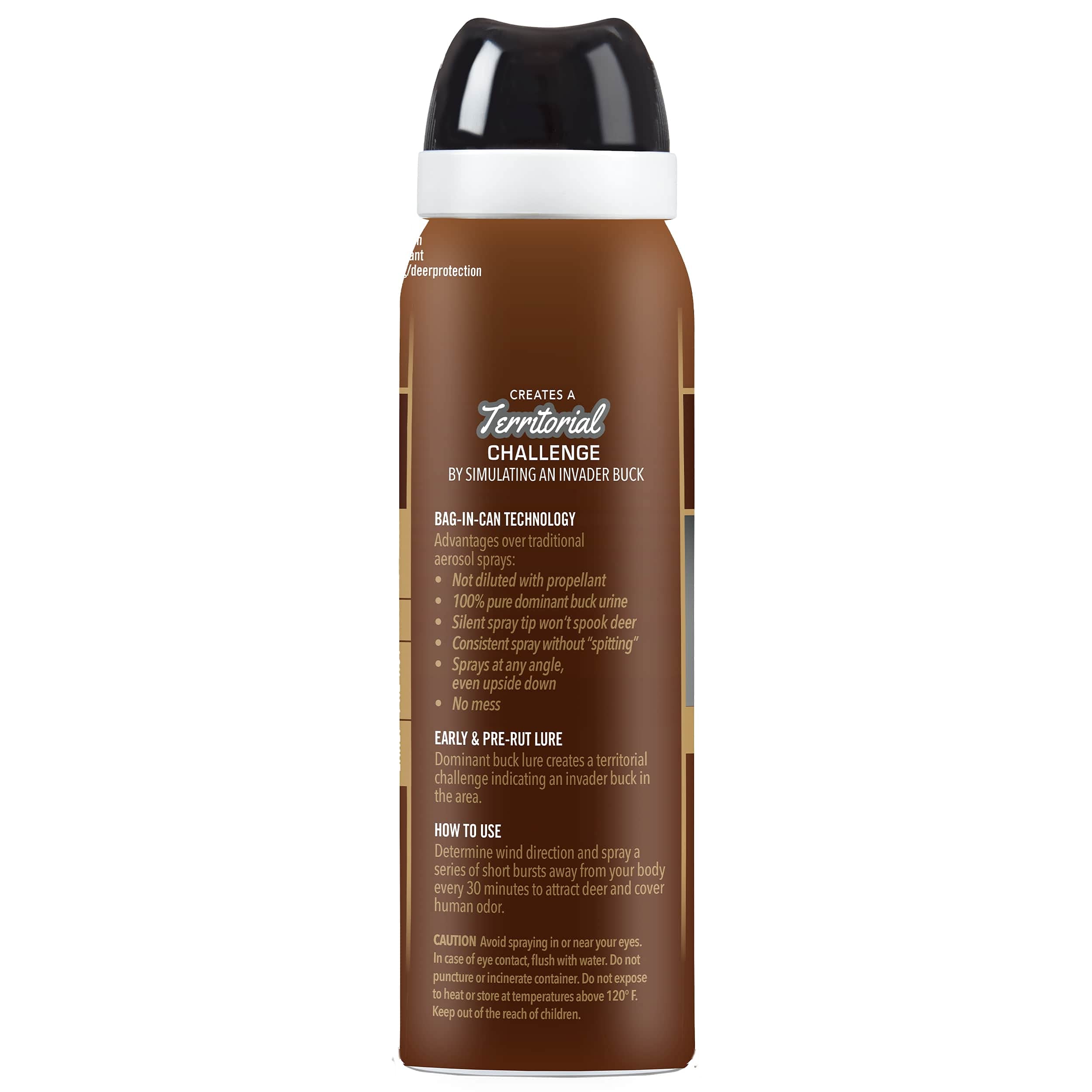 Tink's Hot Shot Trophy Buck Mist bottle sprays at any angle for versatile scenting