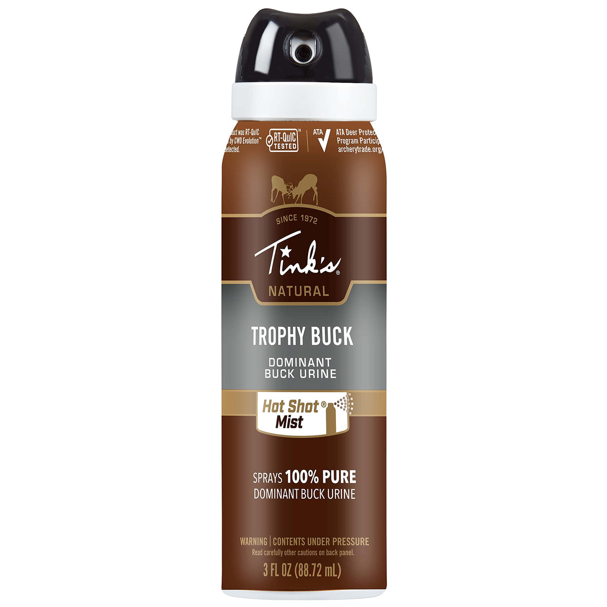 Product image: Tink's Hot Shot Trophy Buck Mist aerosol can, 3-ounce size