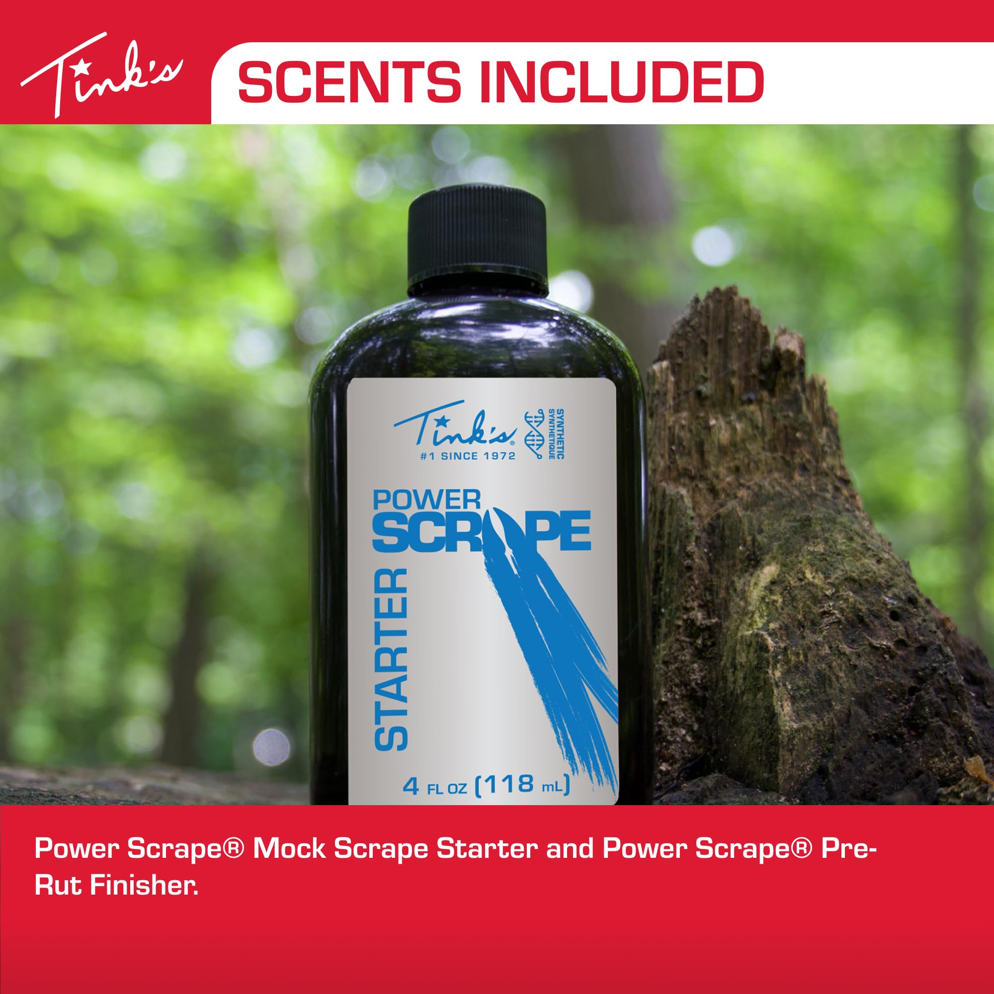 Tink's Power Scrape Starter Bottle offers early-season intrigue and scrape checks.