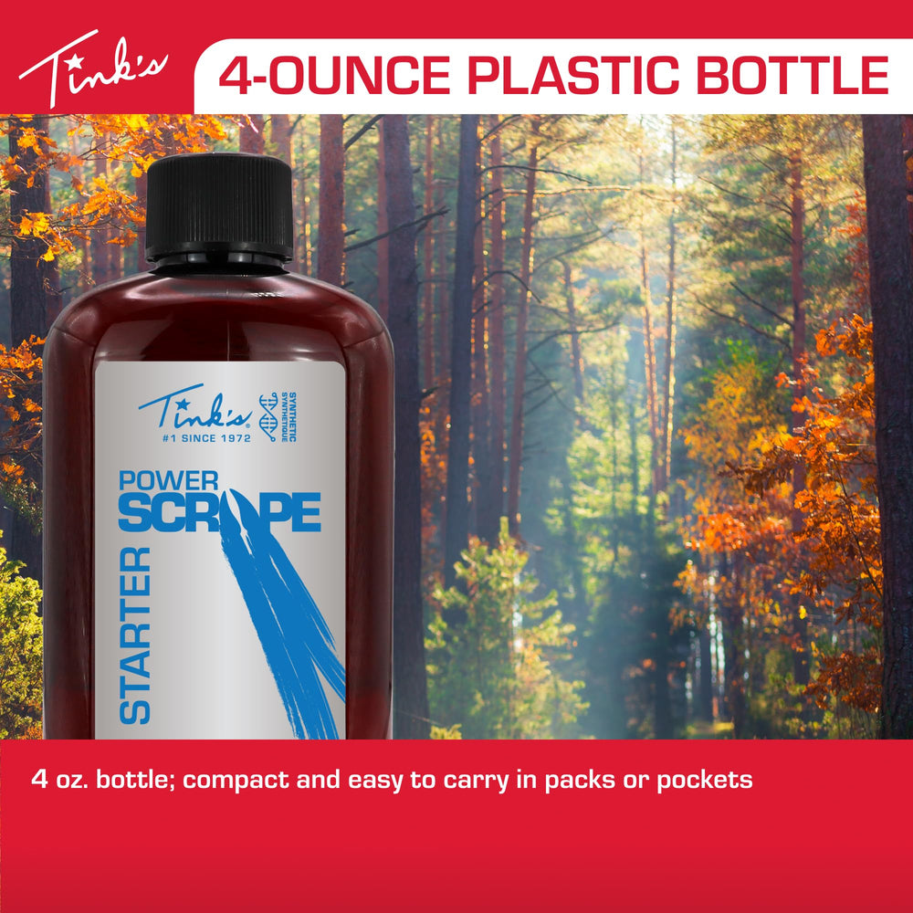 Compact 4 oz bottle of Power Scrape Starter for packs
