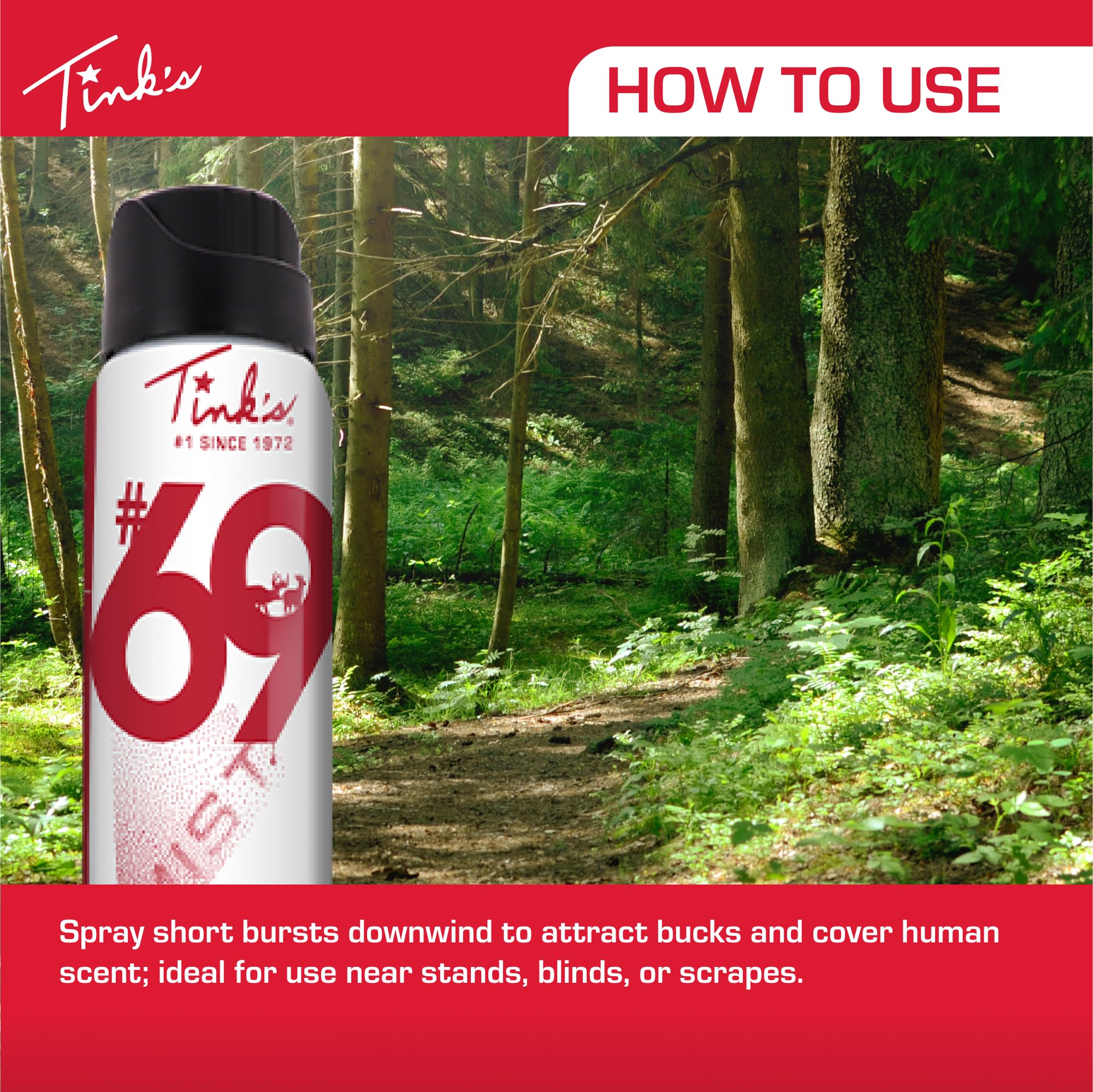 Estrous scent with secret ingredient enhances buck response in hunting scenarios.