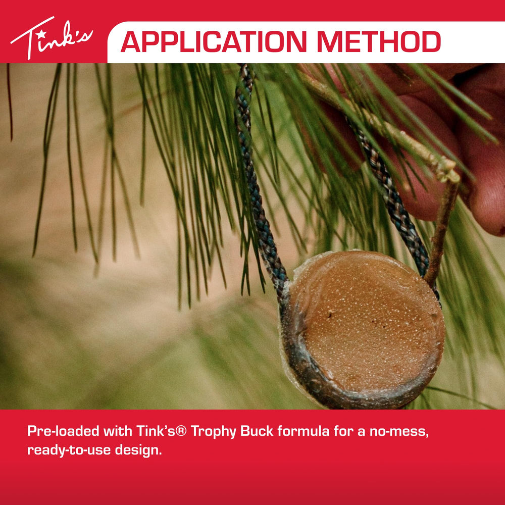 TINK'S Trophy Buck Buck Pucks early-season setup attracts curious bucks.