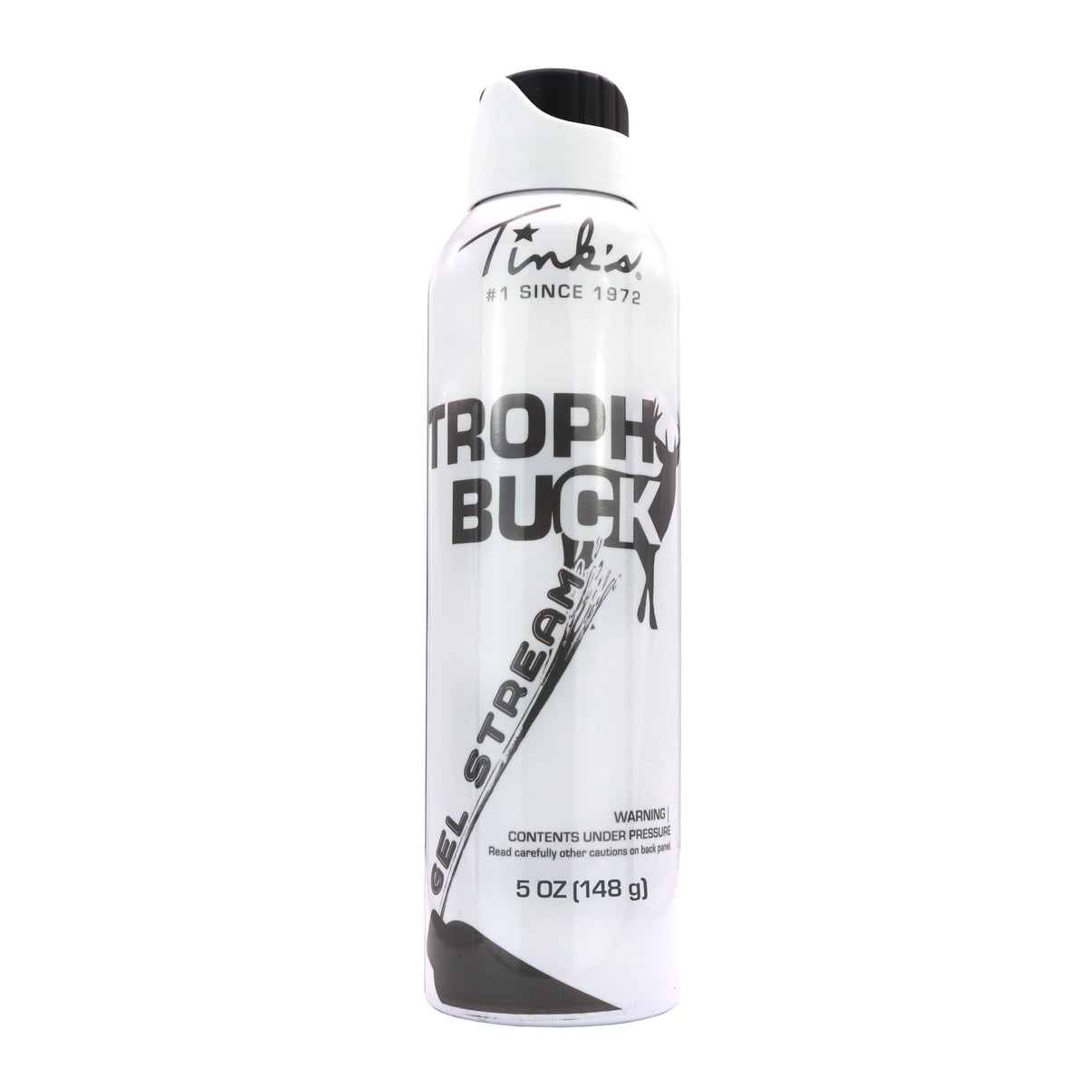 TINK'S Trophy Buck urine gel front view on can, ready for precise scent deployment.