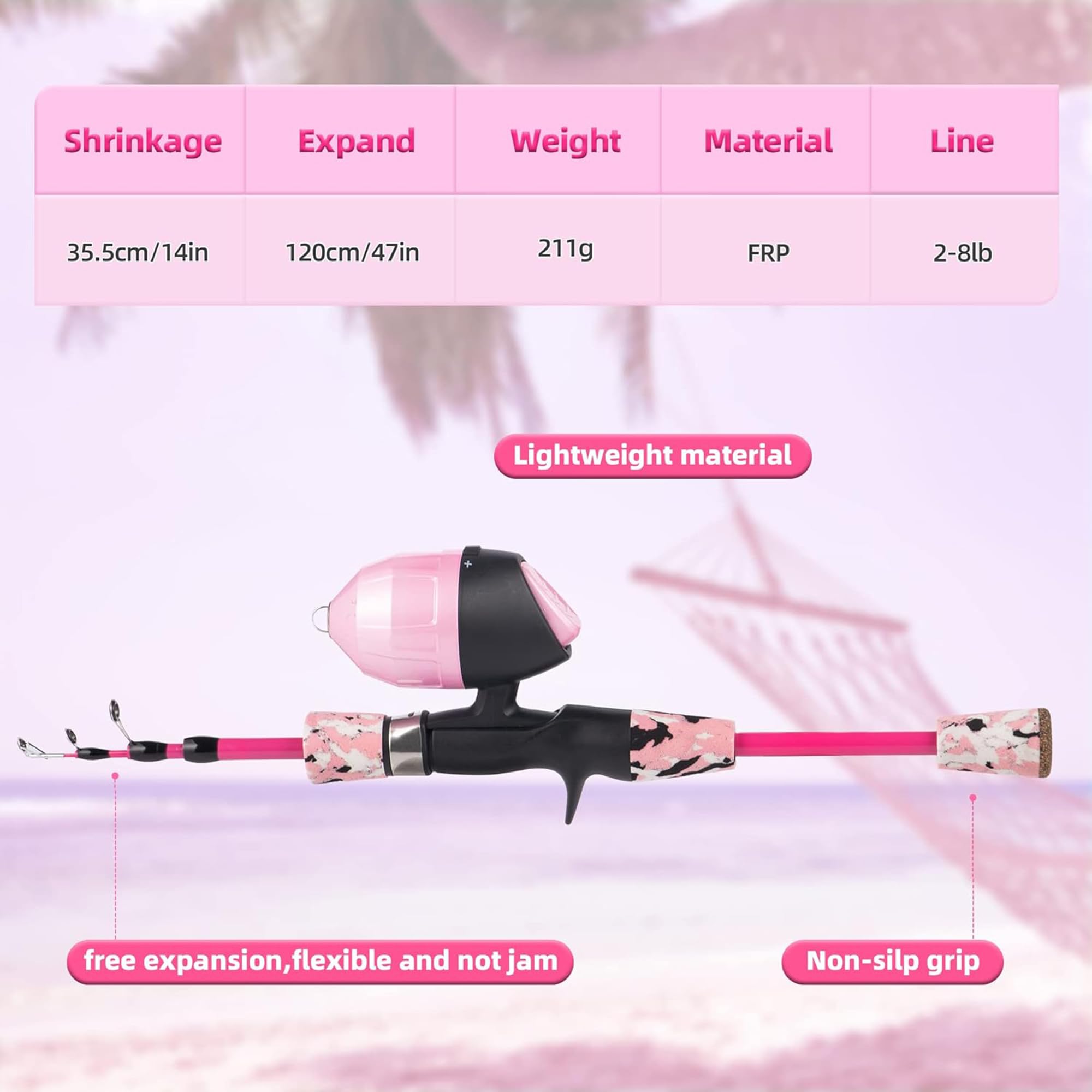 TINYUNICORN kids fishing rod and reel setup ideal for quick, simple casting practice