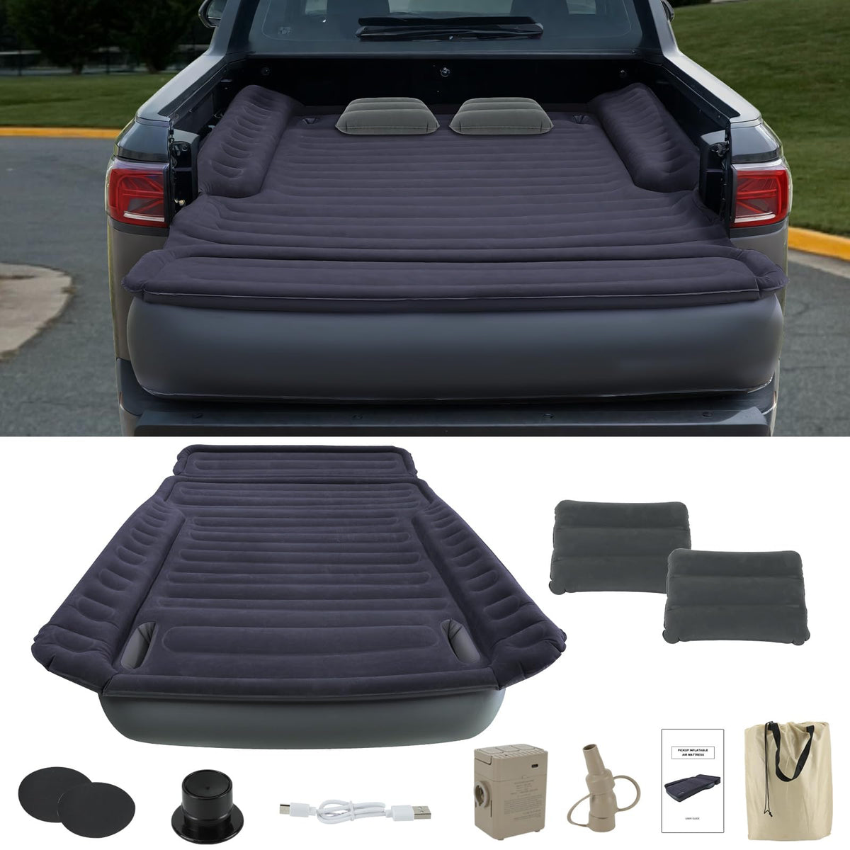 TIPHOPE truck bed mattress fits 5.5-6.5ft beds for camping comfort