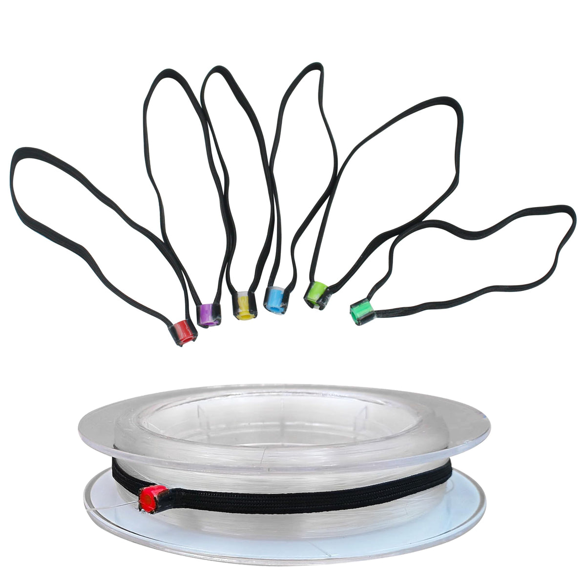 Six-piece Tippet Spool Tenders set in six colors