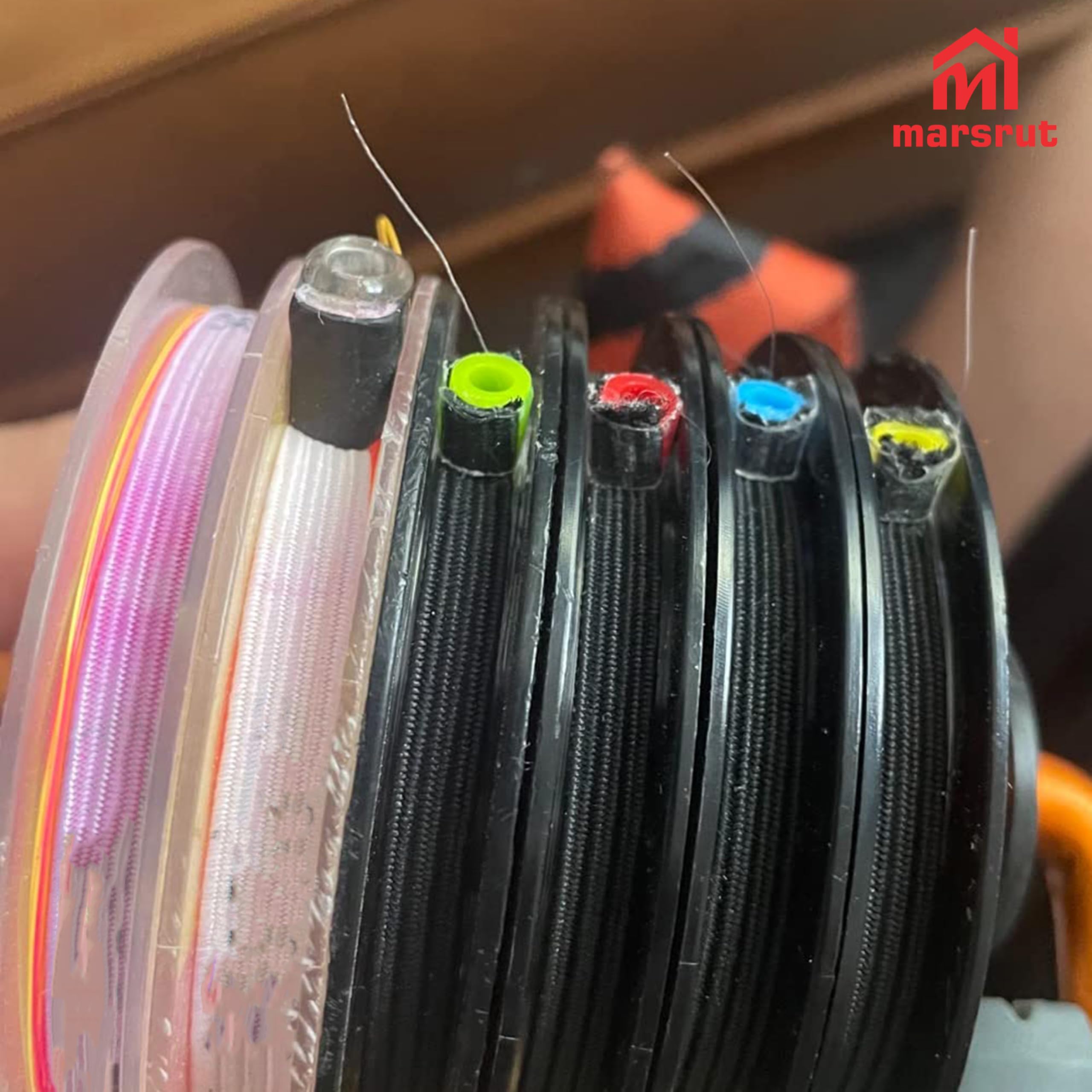 Spool holder being used for organized line management