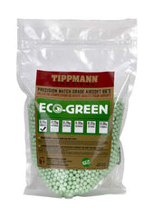 Tippmann ECO Green BIO BBs 0.20g in light green color for precise, consistent performance across all FPS ranges