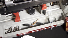 Rear base with two adjustable offset clamps for buttstock grip