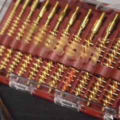 Bronze brushes with steel cores and nickel-plated brass jags