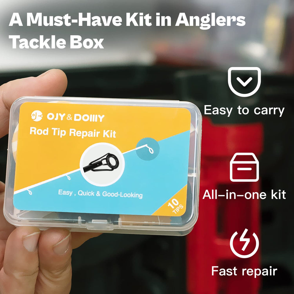 Ten rod tiptop guides ready for replacement