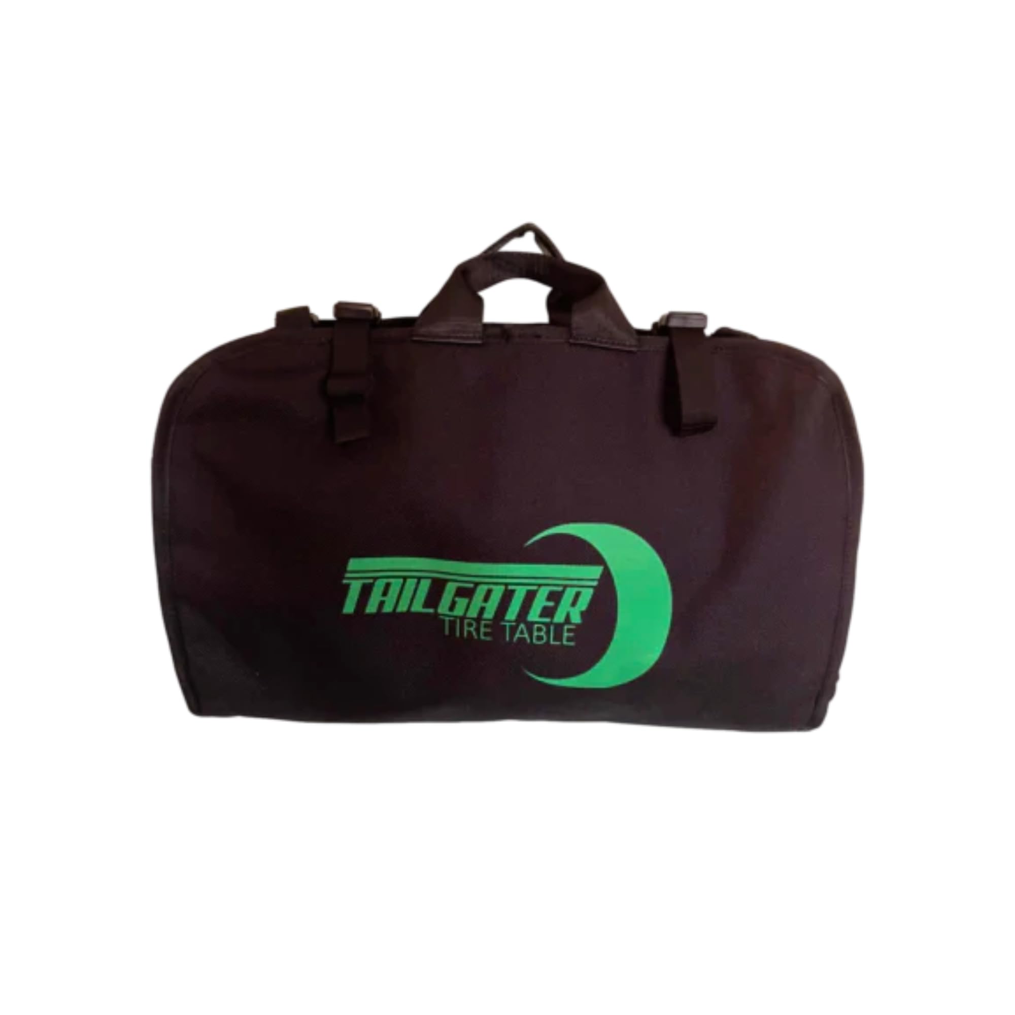 Tire Table black outdoor organizer in use at campsite enhances setup efficiency