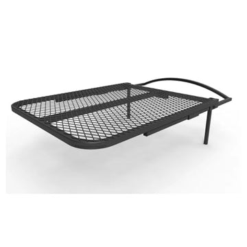 Tire Table center retractable leg providing extra stability on uneven ground.