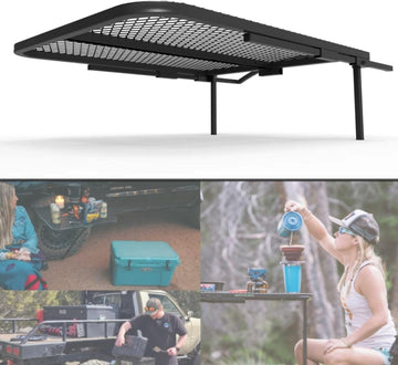 Tire Table Medium Aluminum ideal for camping meal prep and outdoor dining