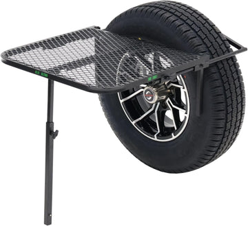 Tire Table Medium Aluminum compatible with rear tires for versatility