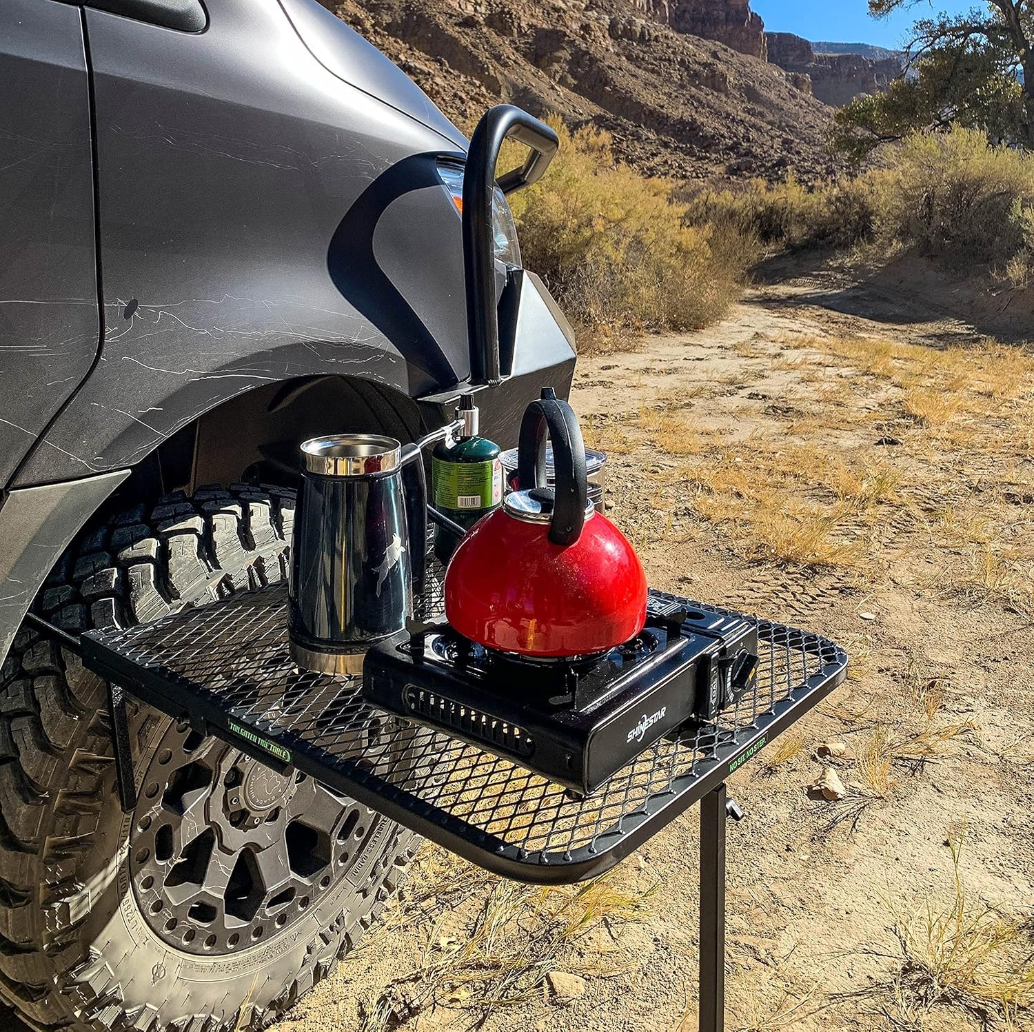 Tire Table Medium Aluminum ready for travel and on-the-go work