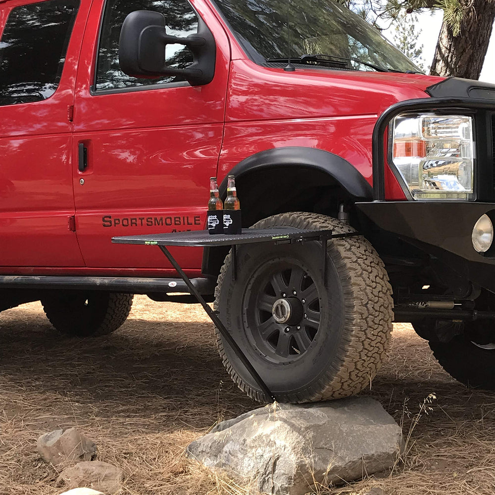Tire Table Medium Steel weighs 13 pounds for easy transport