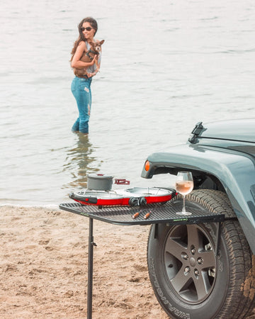 Tire Table Medium Steel durable powder-coated finish visible