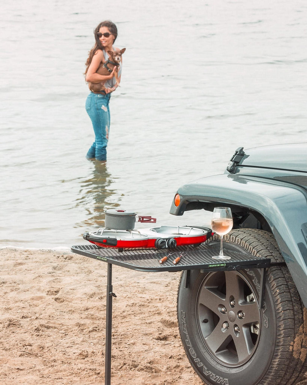 Tire Table Medium Steel durable powder-coated finish visible