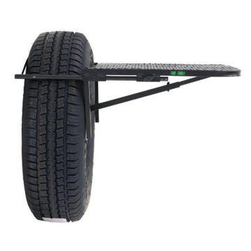 Tire Table adjustable for tires up to 15.5 inches in width.