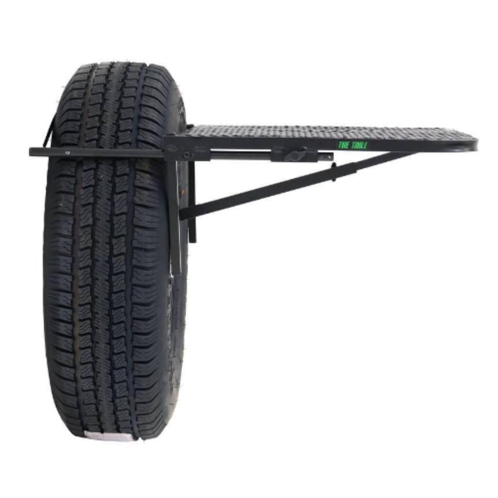 Tire Table adjustable for tires up to 15.5 inches in width.