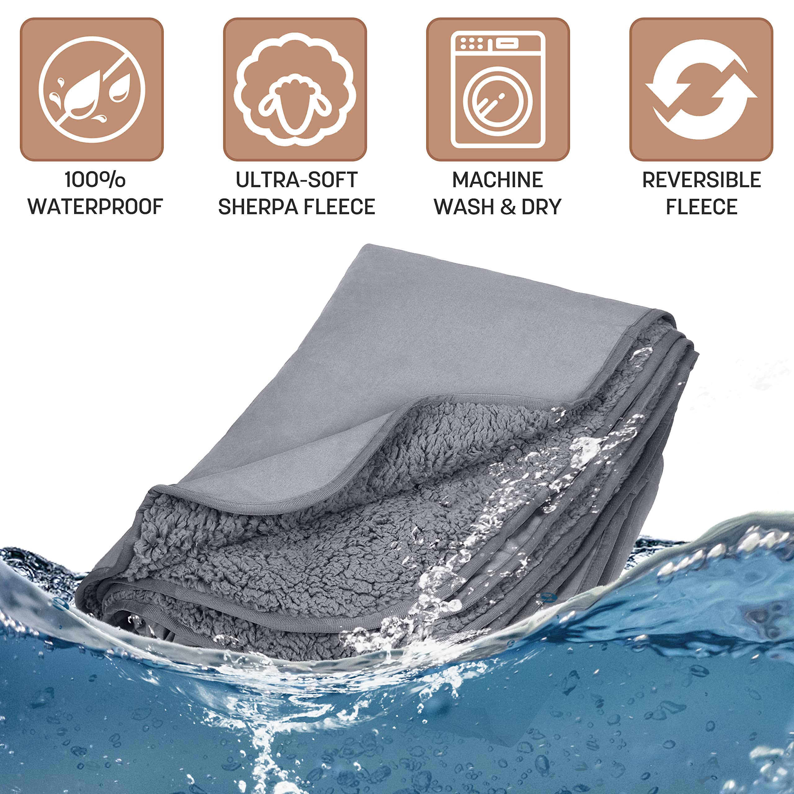 Tirrinia blanket in multiple sizes option shown, ideal for two to four people.
