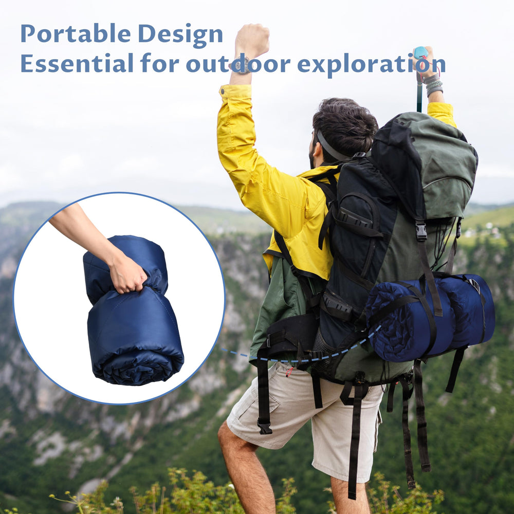 Tirrinia foldable blanket with carry strap ready for travel.