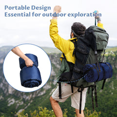 Tirrinia foldable blanket with carry strap ready for travel.