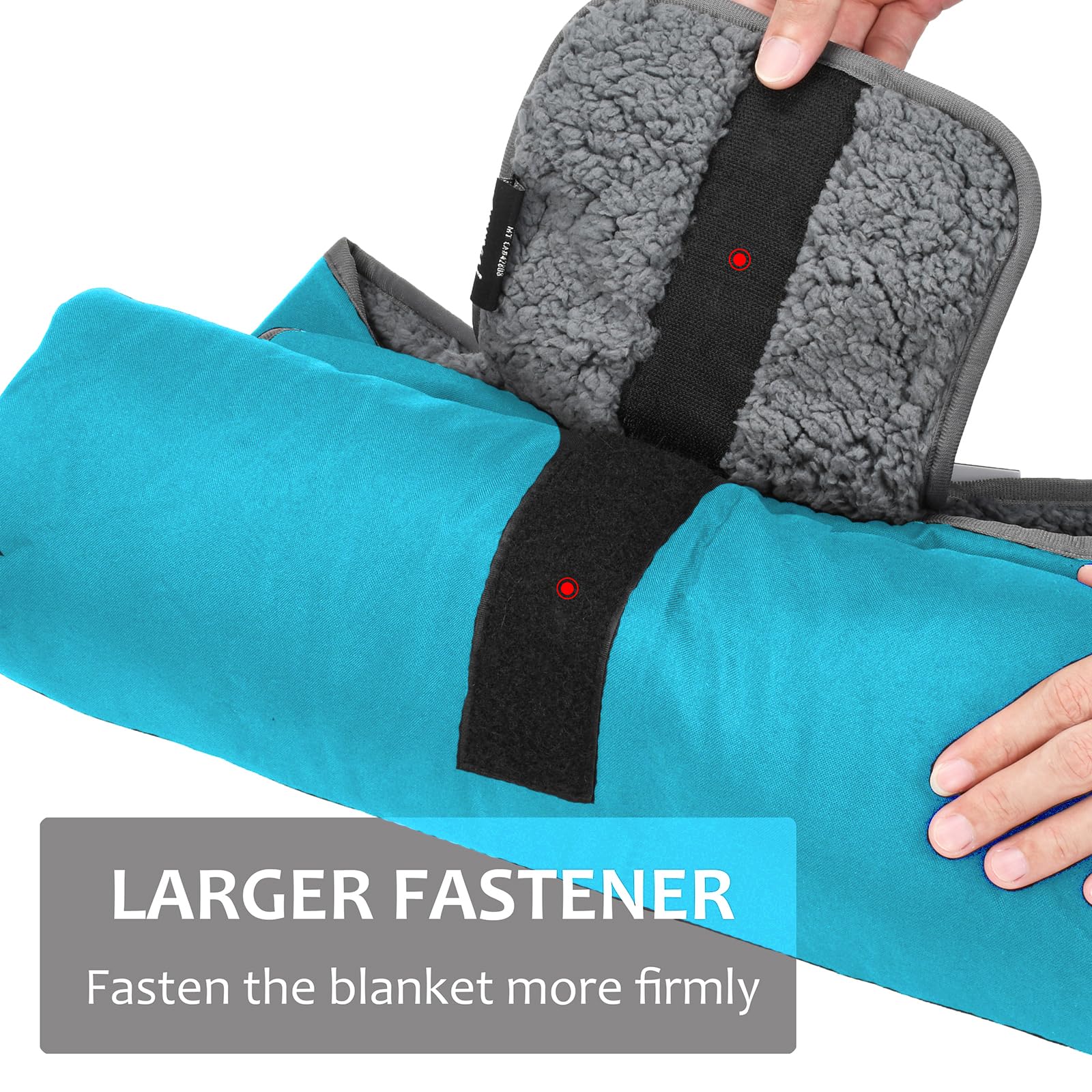 Tirrinia car blanket in compact roll for emergency warmth.