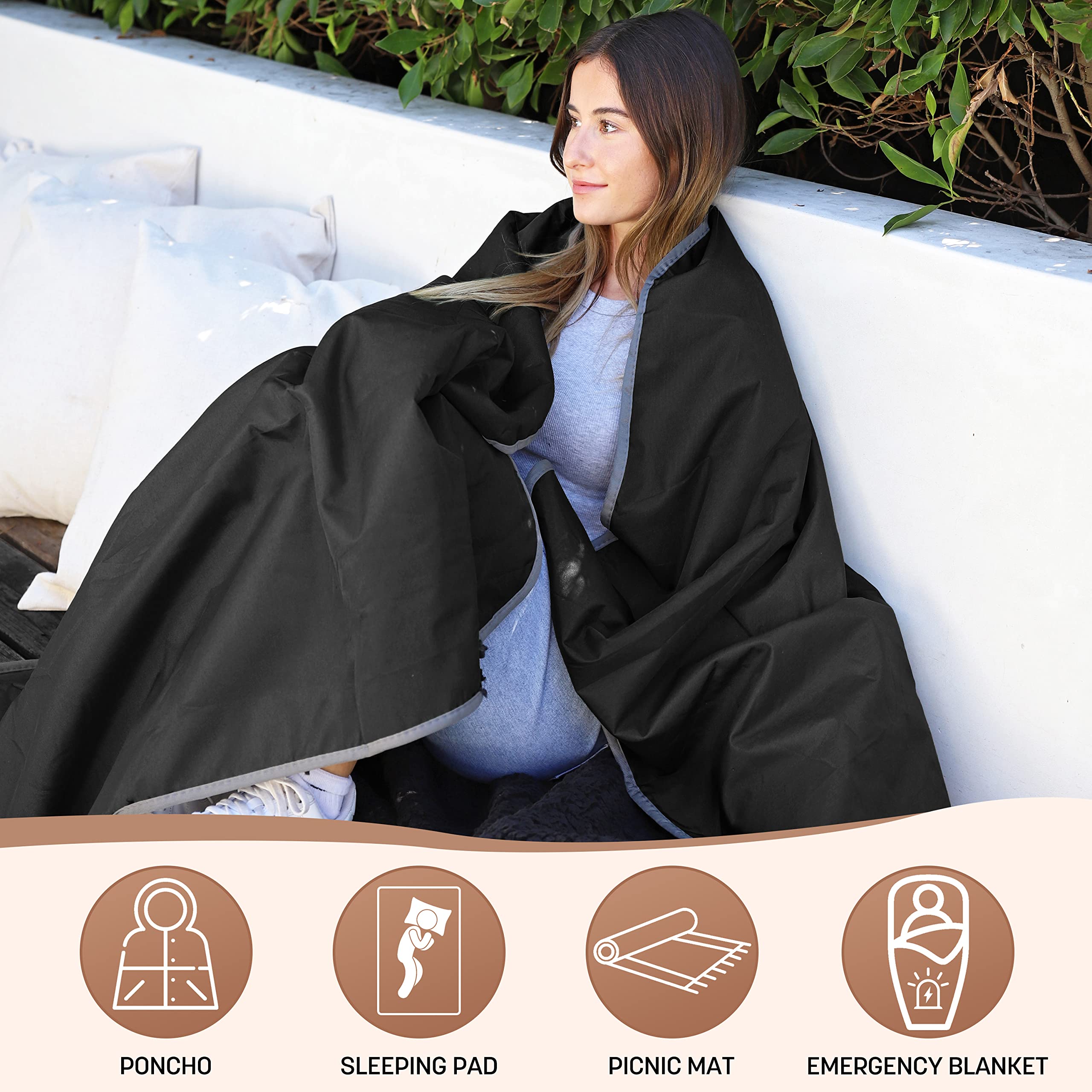 Tirrinia sherpa-lined blanket closeup showing plush warmth inside